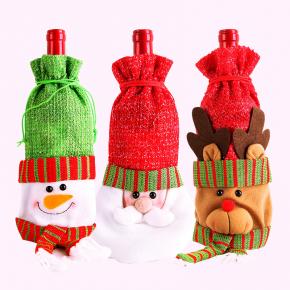 Christmas Decorations Red Wine Bottle Cover Bags Gift Bags Champagne Christmas wine cover Bag - 副本