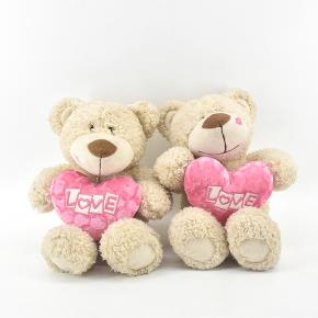 Wholesale Novelty Gifts Stuffed Animal Promotion Gifts Personalized 10Inch Valentine Day Heart Plush Toy Funny Teddy Bear