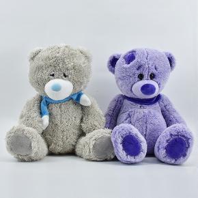 Wholesale Stuffed Animal Soft Peluche Toy Valentines Gift Purple Gray Teddy Bear