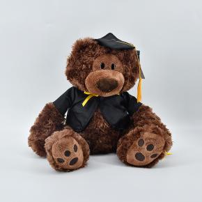 China Factory Graduate Bear Brown Soft 30cm Teddy Bear for Graduation Student Gifts