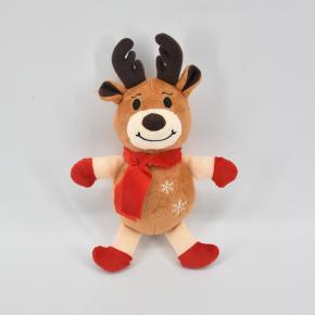 2024 Hot Selling Christmas Gift Pet Toy Elk Squeaky Plush Pet Chew Toys