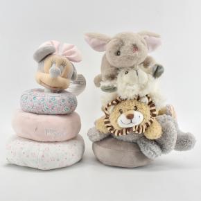 Plush Stacking Rattles Baby Shower Deer Woodland Stuffed Animals Baby Toys