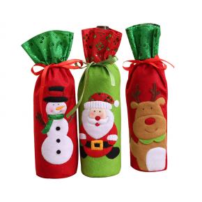 Christmas Decorations Red Wine Bottle Cover Bags Gift Bags Champagne Christmas wine cover Bag