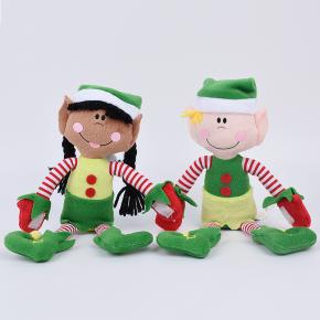 Christmas Gift 2pcs Plush Toy Stuffed Soft Custom Elf Doll Plush Toys